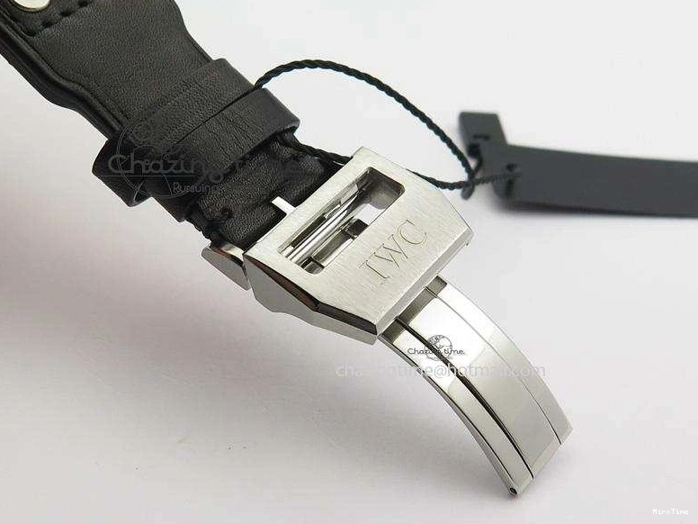 MIROTIME 0514 GoodFit Big Pilot Real PR IW500912 ZF Best Edition Black Dial On Black Leather Strap A 7287